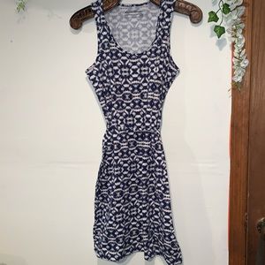 3/$15 Eddie Bauer Blue and White Patterned Dress